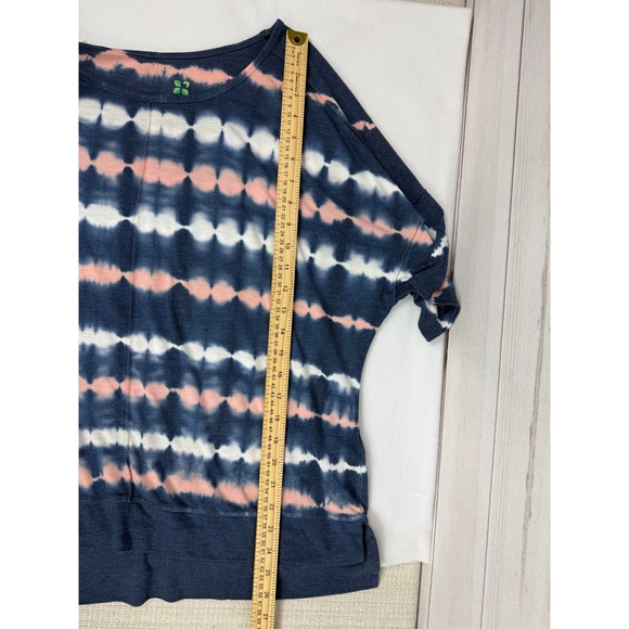 GreenTea Tie Dye Top Shirt Blue Pink Dolan Top Womens L - Picture 7 of 7
